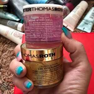 2 PETER THOMAS ROTH face masks 24k gold rose stem